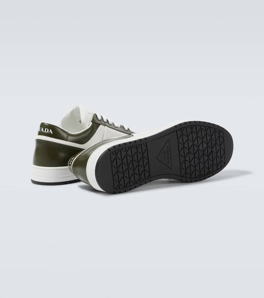 Prada Leather Sneakers Downtown Two-tone In White