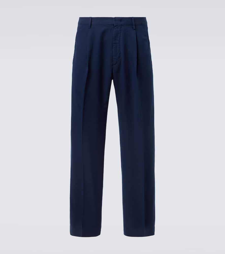 Linen and cotton chinos