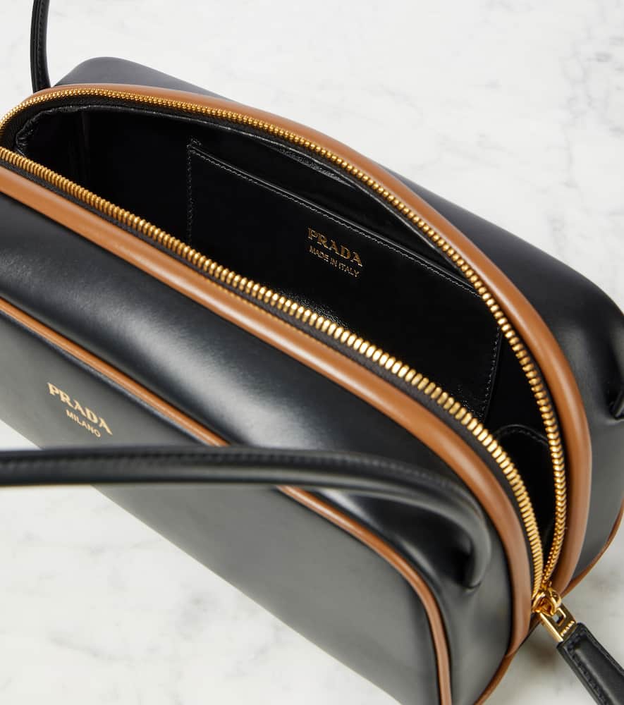 Prada Women Black Leather Shoulder Bag