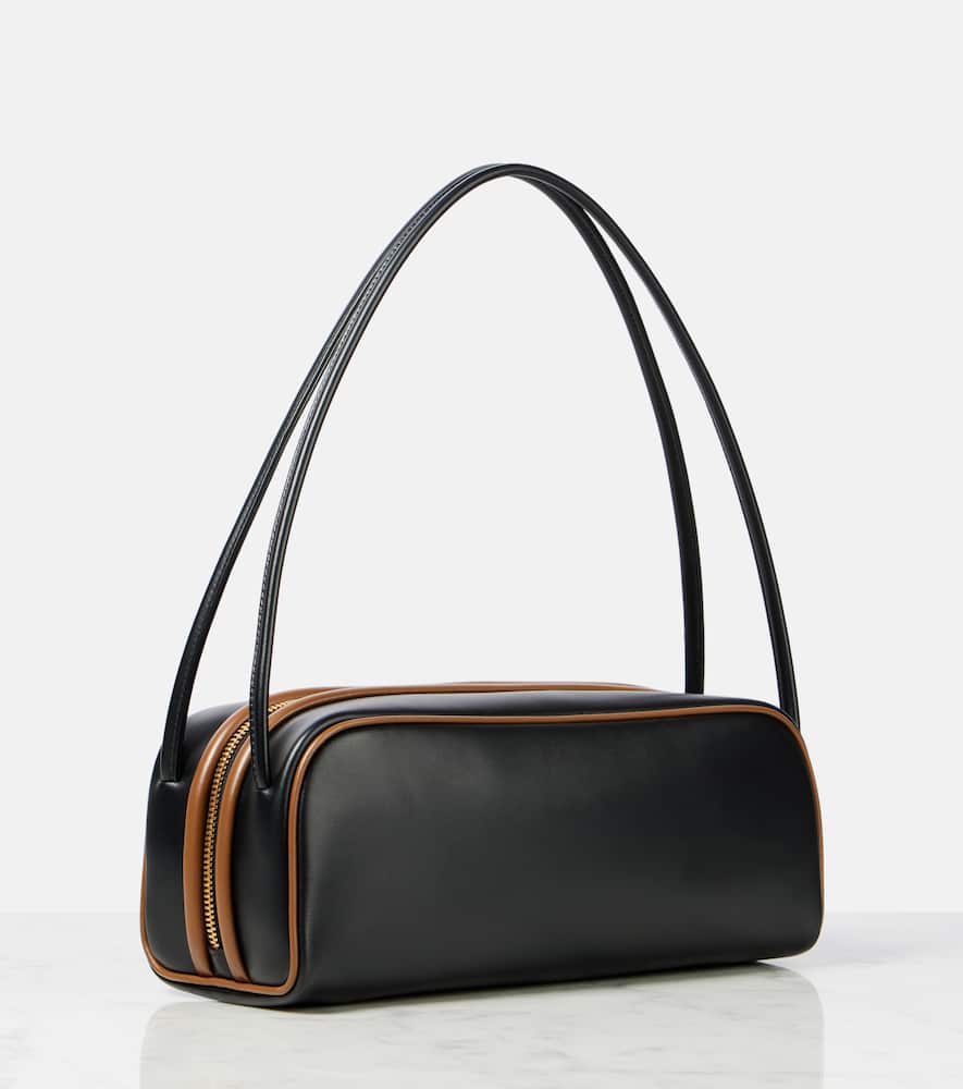 Prada Women Black Leather Shoulder Bag