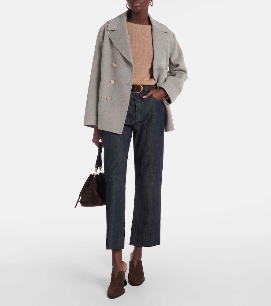 S Max Mara Terra High-rise Straight Jeans In Blue
