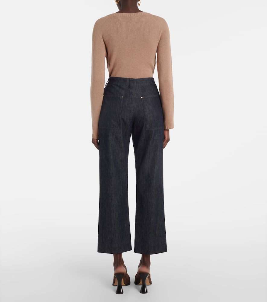 S Max Mara Terra High-rise Straight Jeans In Blue