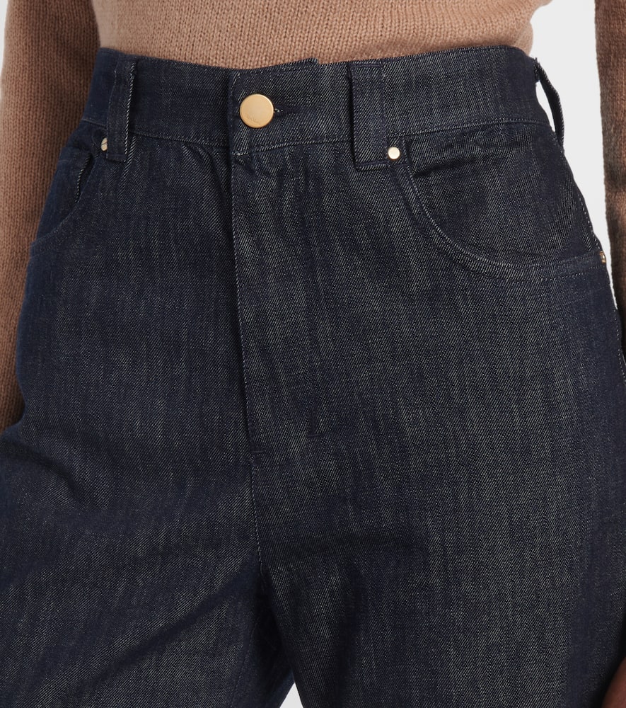 S Max Mara Terra High-rise Straight Jeans In Blue