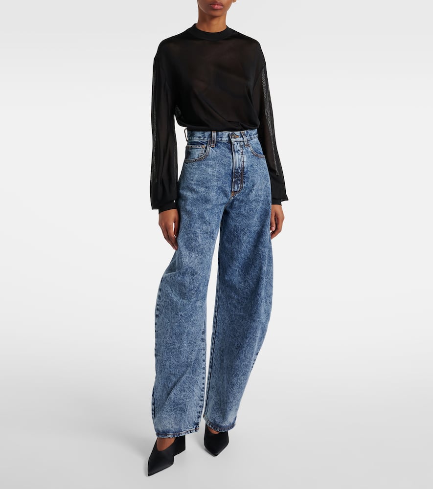 Alaïa Lamé Sweater In Black