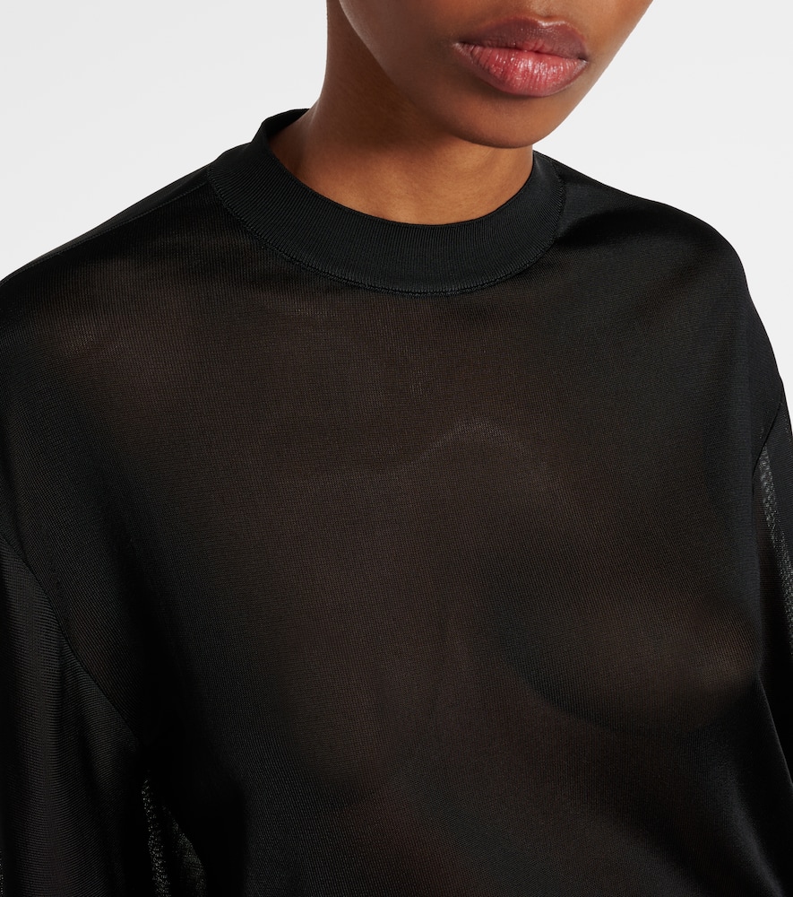 Alaïa Lamé Sweater In Black