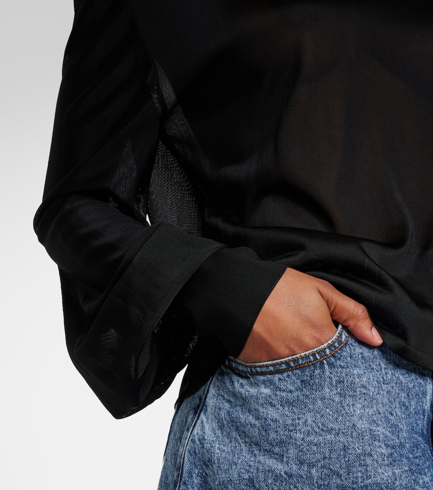 Alaïa Lamé Sweater In Black