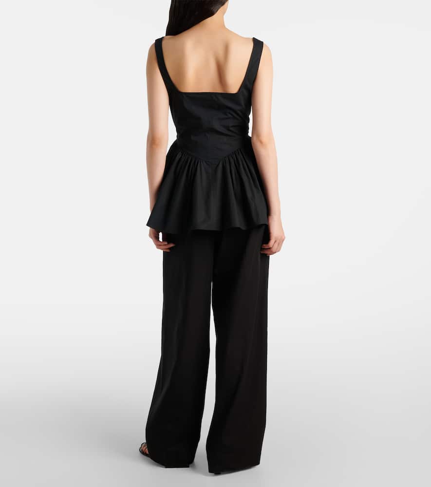Proenza Schouler White Label Bader Cotton-blend Poplin Top