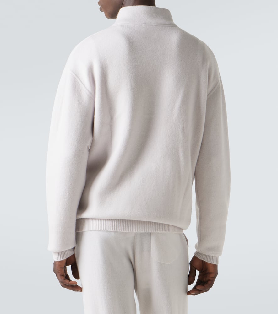 Allude Wool And Cashmere Turtleneck Sweater In White