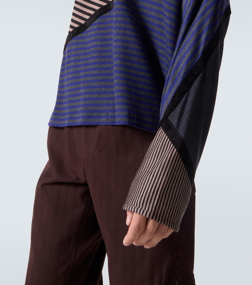 Kiko Kostadinov Raday Paneled Jersey Turtleneck Top In Multi