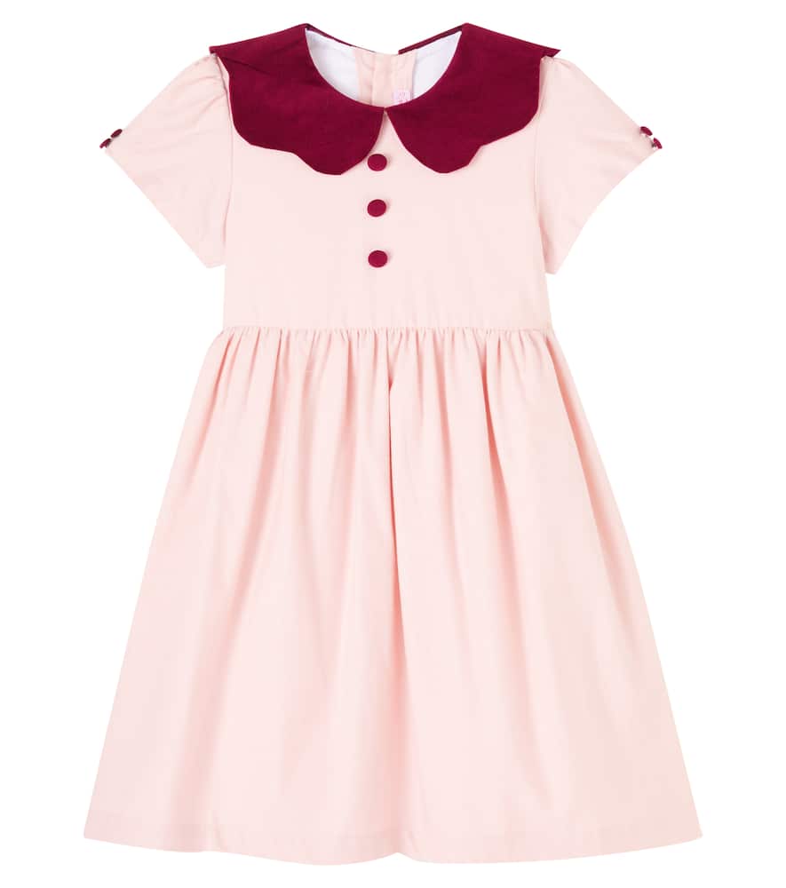 La Coqueta Julieta Gathered Cotton Dress In Multi