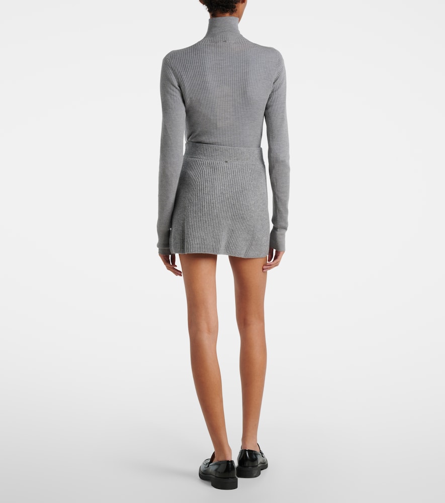  Sportmax Sportmax Refolo Wool And Cashmere Miniskirt 