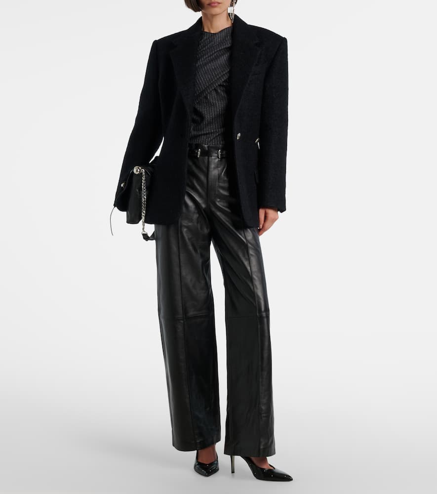 Isabel Marant Gallie Cotton And Wool-blend Coat In Black