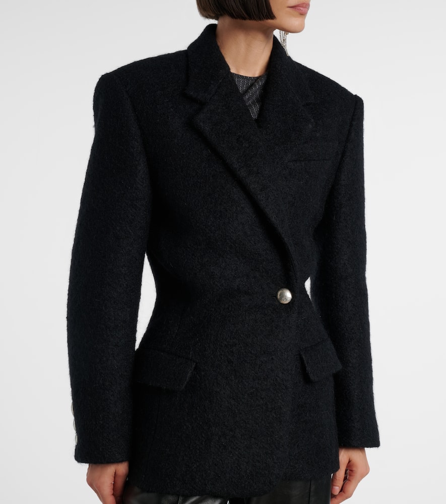 Isabel Marant Gallie Cotton And Wool-blend Coat In Black