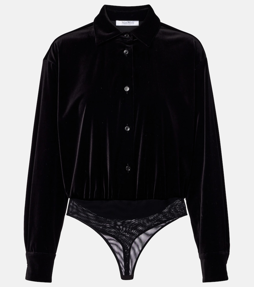 Max Mara Max Mara Cotton velvet bodysuit　マックスマーラ コットンベルベット ボディスーツ