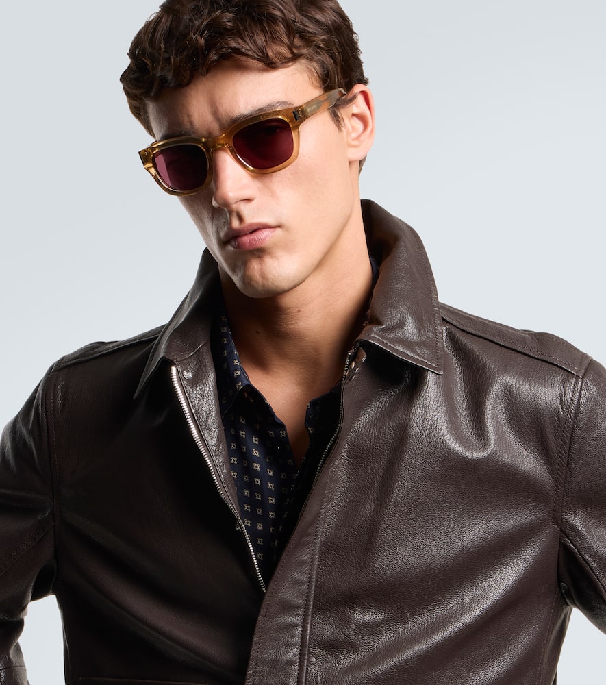 Saint Laurent Sl 838 Large Square Sunglasses In Yellow