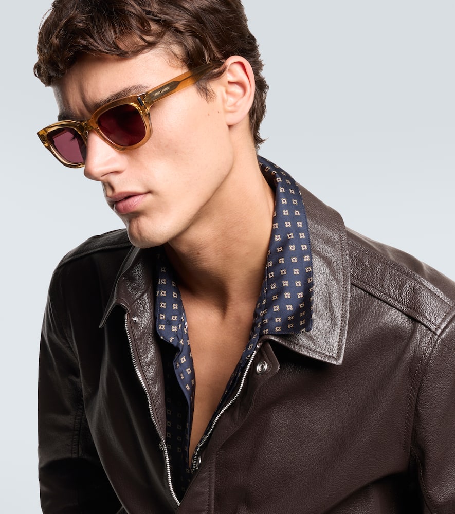 Saint Laurent Sl 838 Large Square Sunglasses In Yellow