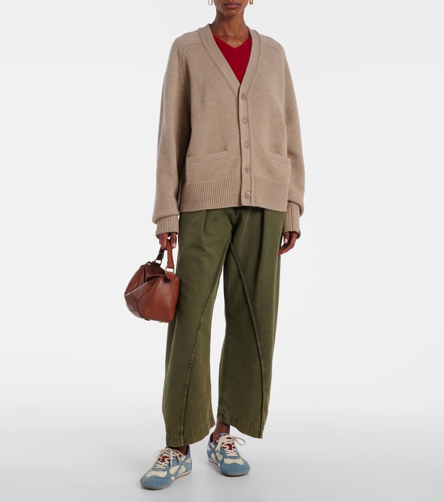 Extreme Cashmere N°437 Papilli Short Cashmere Cardigan In Brown