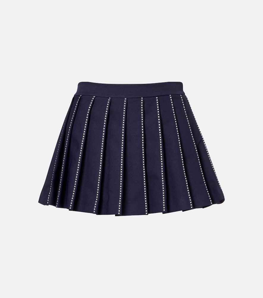 Tory Burch Embroidered pleated tennis skirt