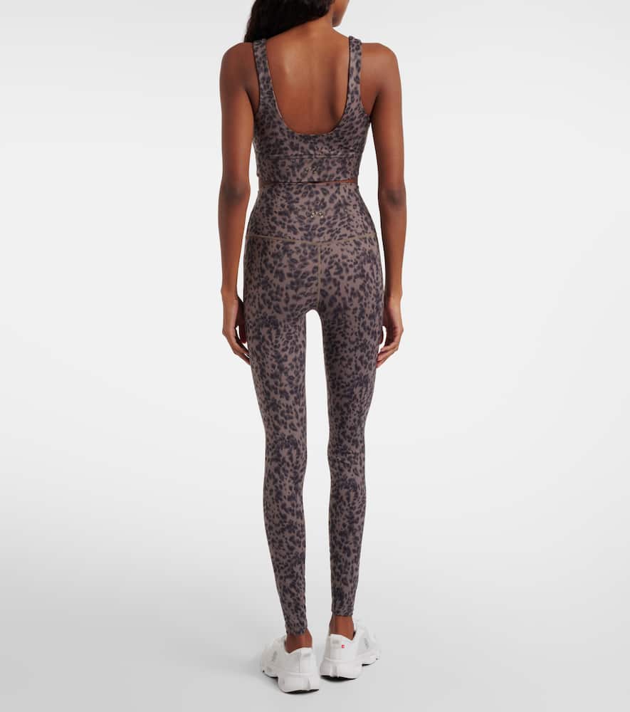 Varley Freesoft Cori Cheetah-print Sports Bra In Black