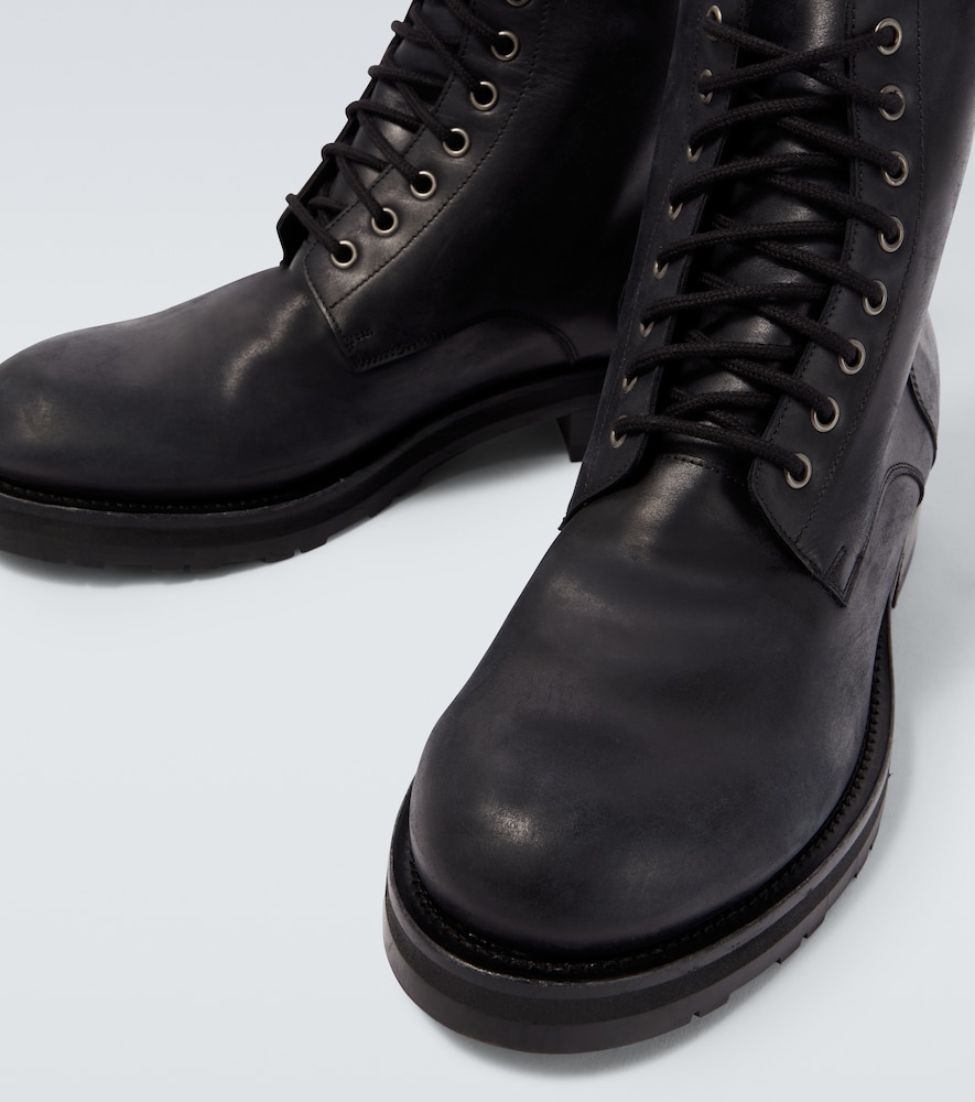 The Row The Row Leather Combat Boots 
