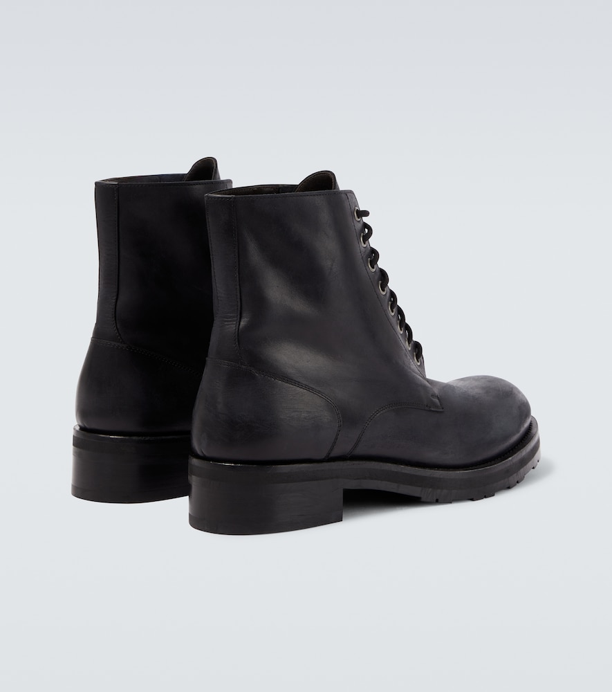  The Row The Row Leather Combat Boots 