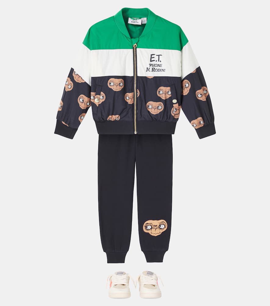 Mini Rodini X E. T. Cotton Jersey Sweatpants In Black