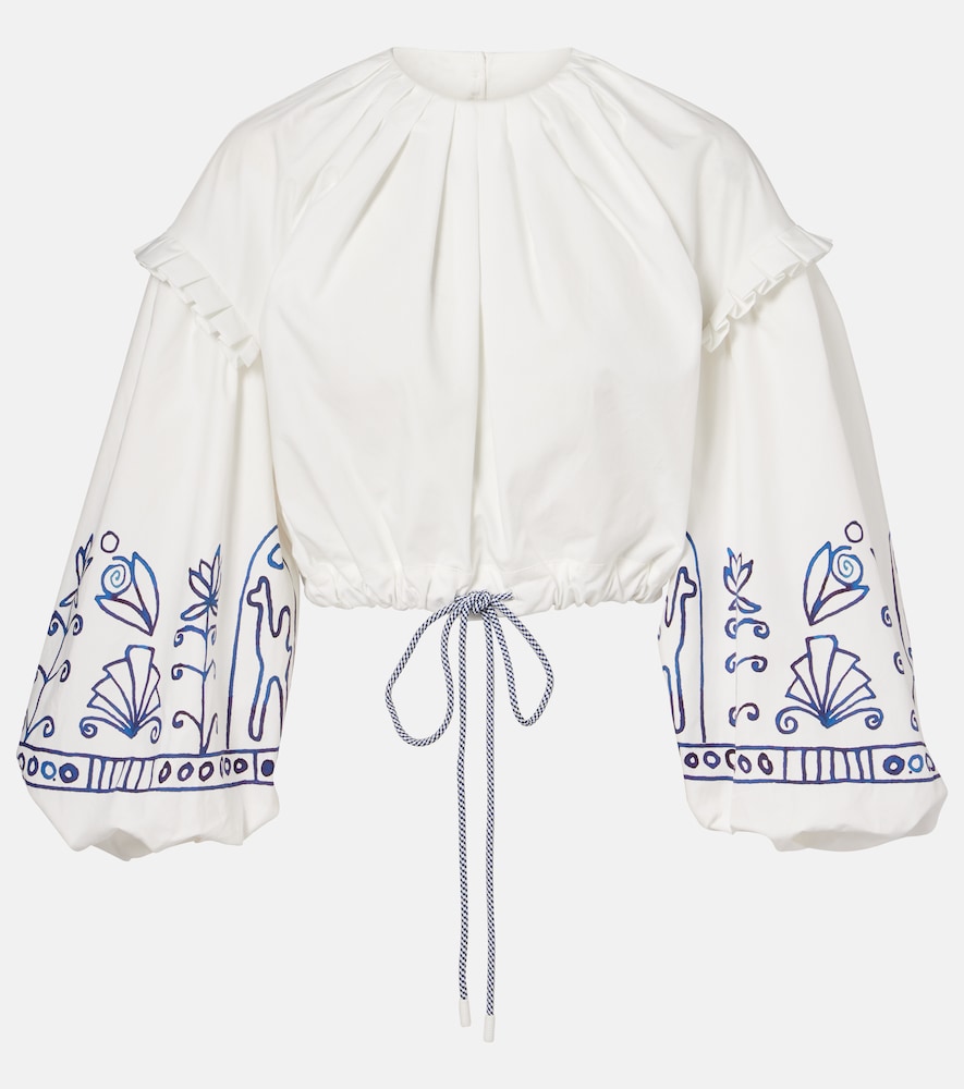 Alemais Alémais x LRNCE Leela printed cotton crop top