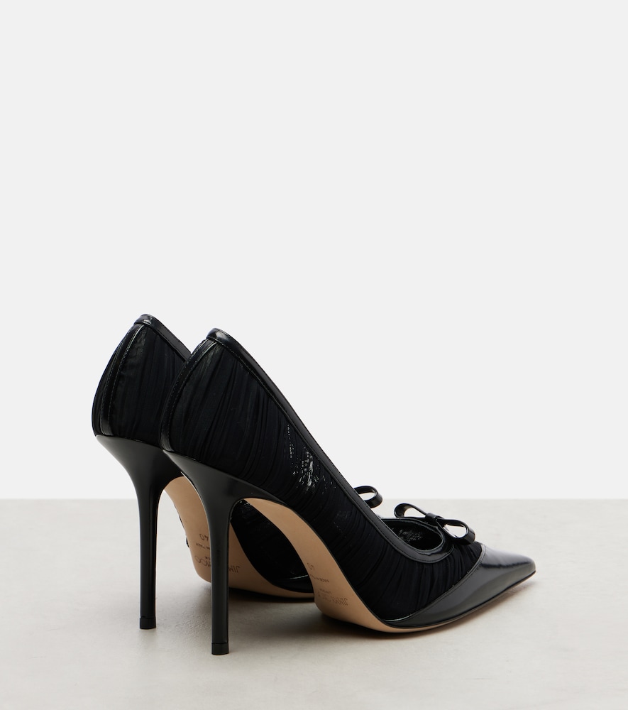 Love 100 Leather-Trimmed Mesh Pumps