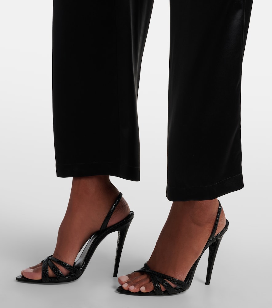  Saint Laurent Saint Laurent Silk Satin Straight Pants 