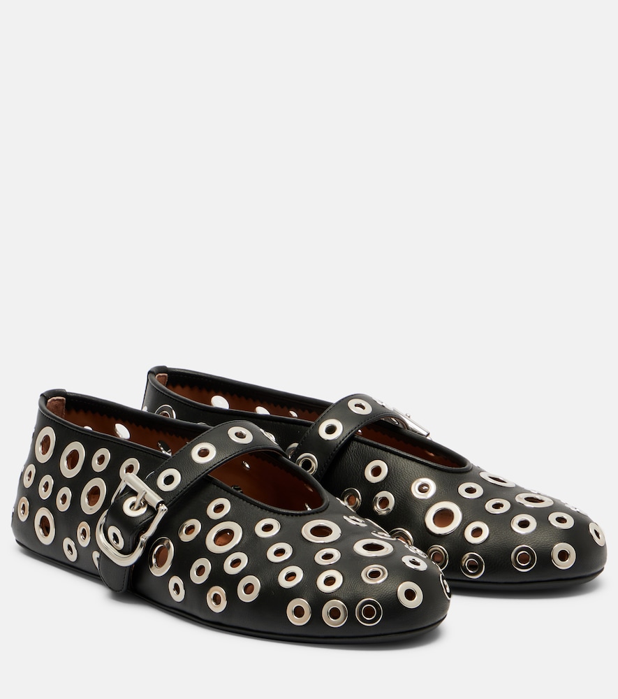 Alaia Alaïa Studded leather ballet flats