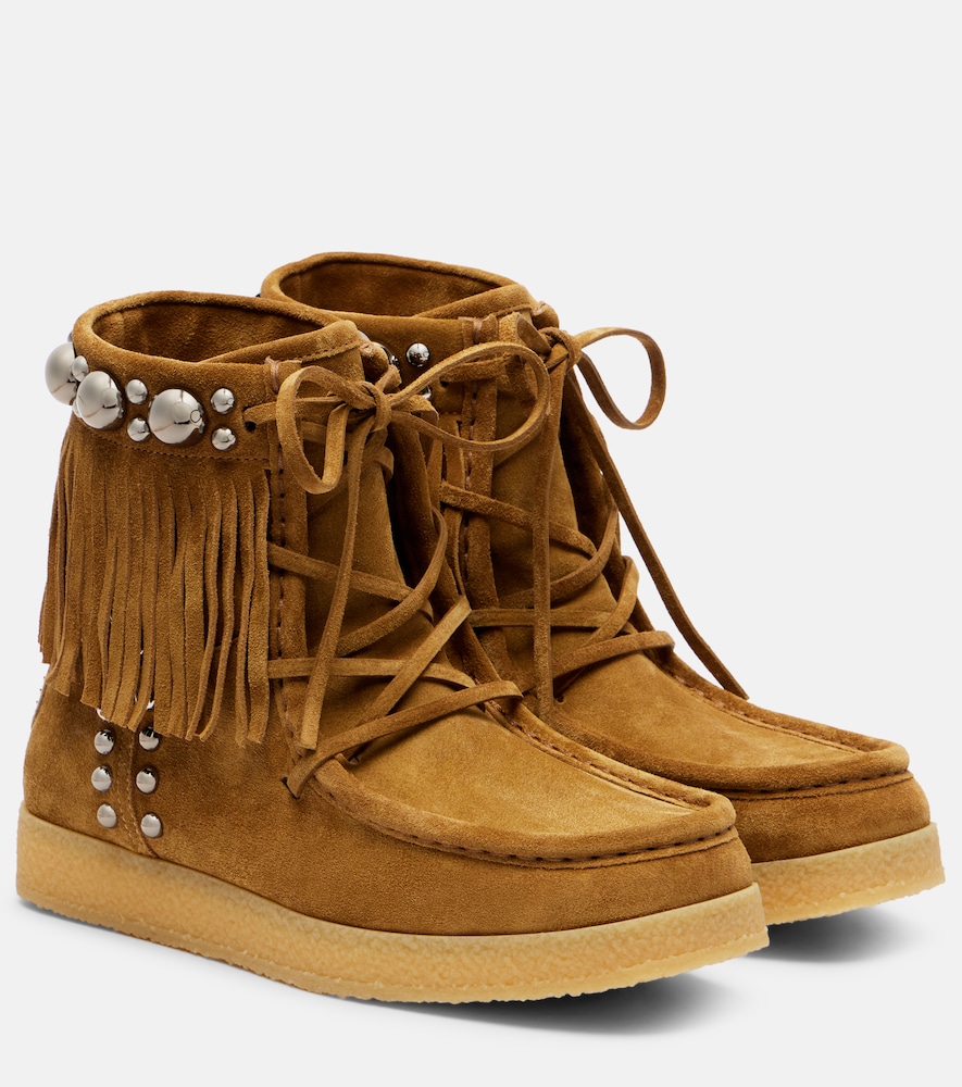 Valentino Garavani Nellcôte studded suede ankle boots