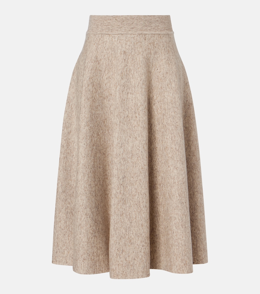 Loro Piana Loro Piana Cashmere, wool, and linen midi skirt　Loro Piana カシミア、ウール、リネンのミディスカート