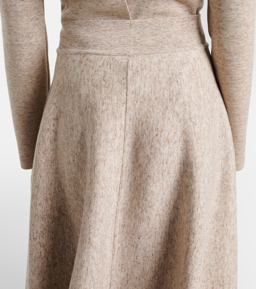  Loro Piana Loro Piana Cashmere, Wool, And Linen Midi Skirt 