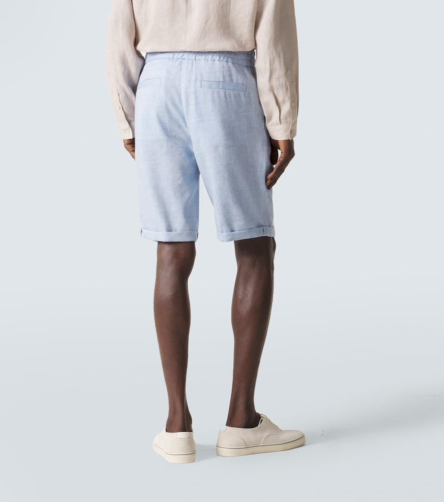  Brunello Cucinelli Brunello Cucinelli Bermuda-shorts Aus Leinen Und Wolle 