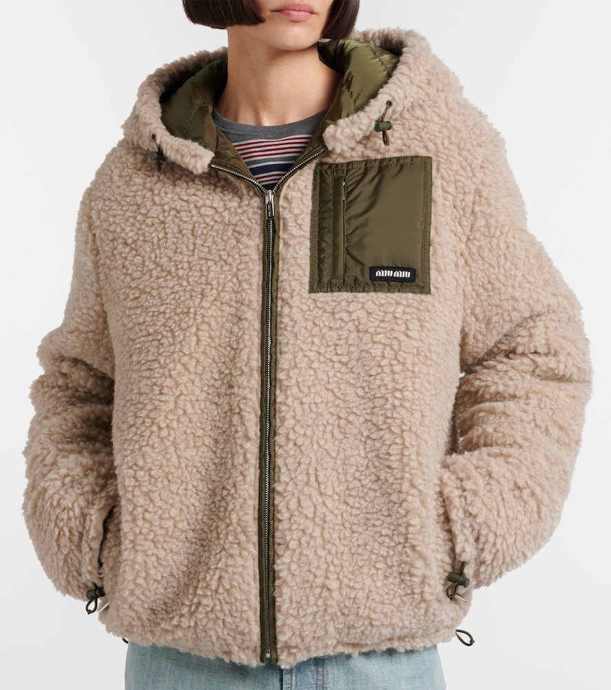  Miu Miu Miu Miu Daunenjacke Aus Teddyfleece 