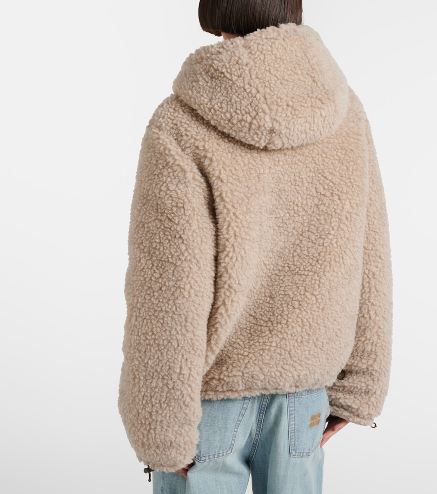  Miu Miu Miu Miu Daunenjacke Aus Teddyfleece 