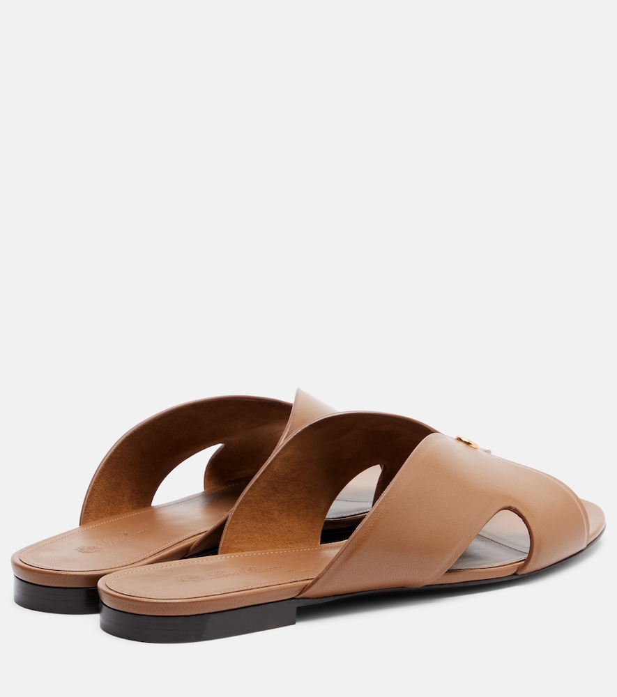  Loro Piana Loro Piana Vera Leather Slides 