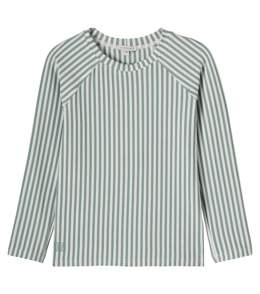 Liewood Green Noah Striped Seersucker Rashguard Top Y Size 9 - Mytheresa