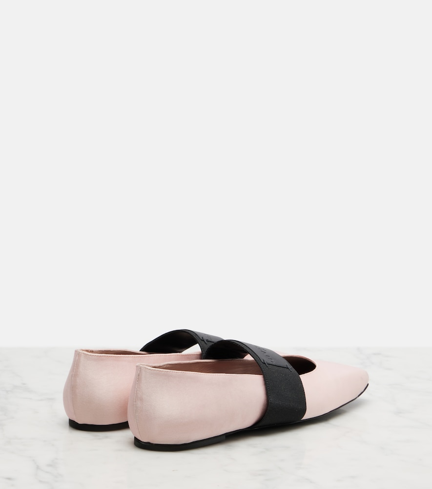  Givenchy Givenchy Ballerinas Sliced Square Aus Satin 