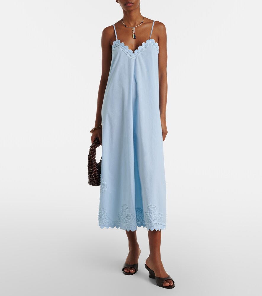  Juliet Dunn Juliet Dunn Besticktes Midikleid Aus Baumwolle 