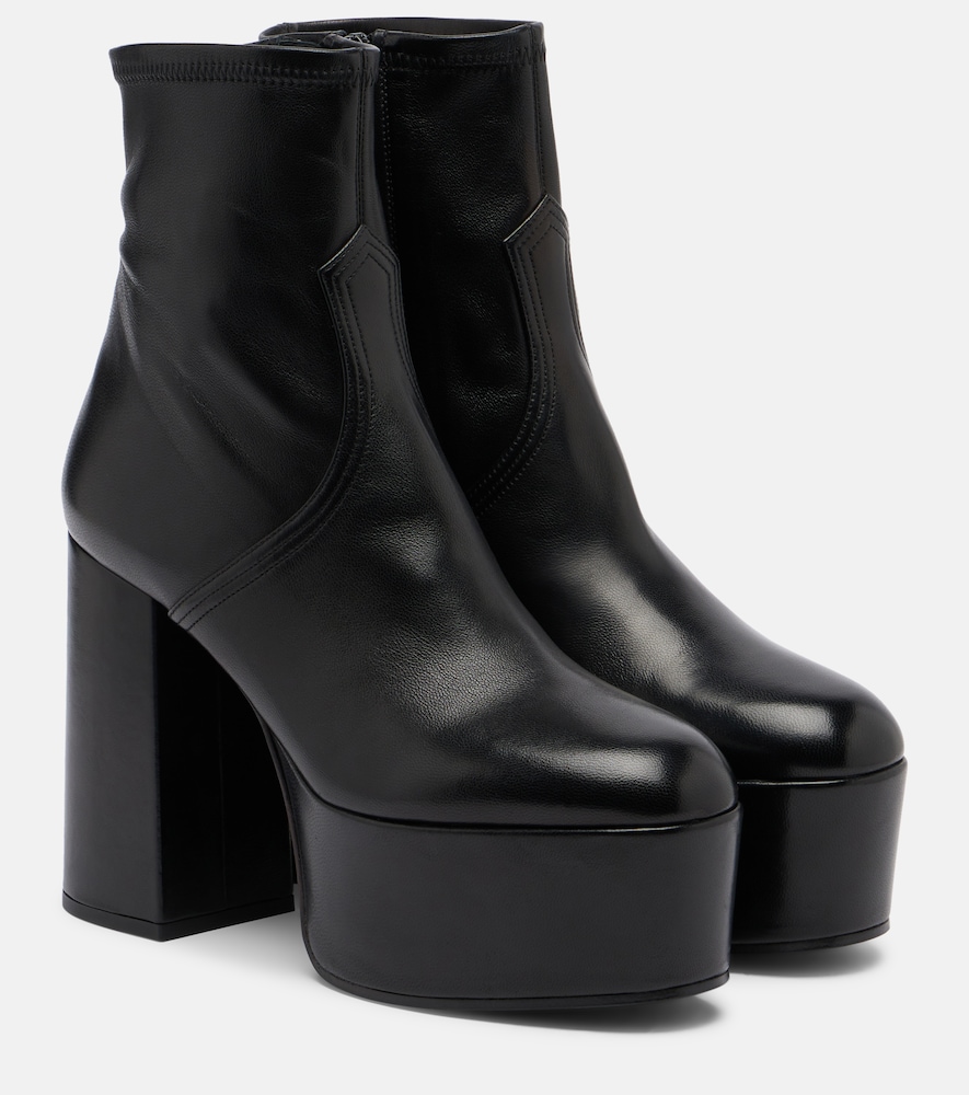 Valentino Garavani Women's Black Fawcette Leather Platform Ankle Boots UK Size 7 - Mytheresa