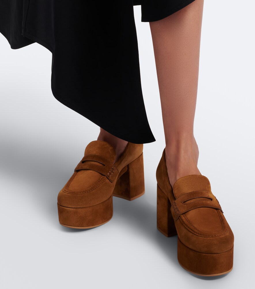Gianvito Rossi Jenna suede loafer pumps