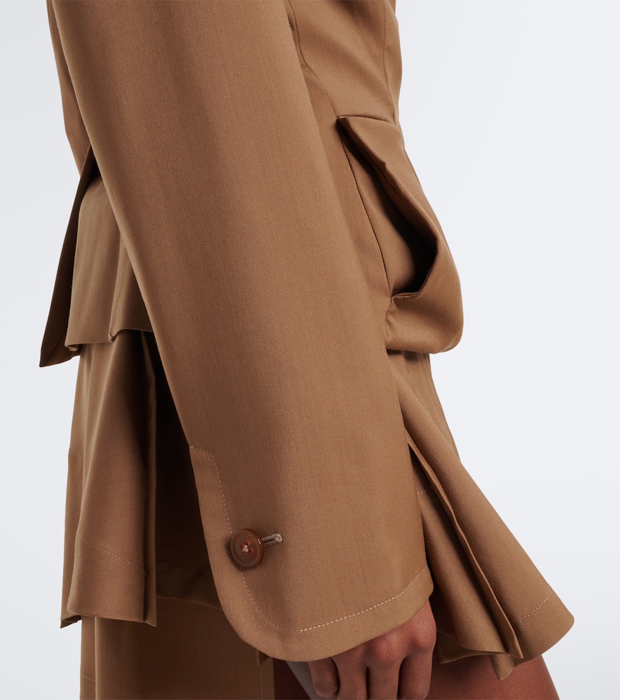 Draped Peplum Virgin Jacket