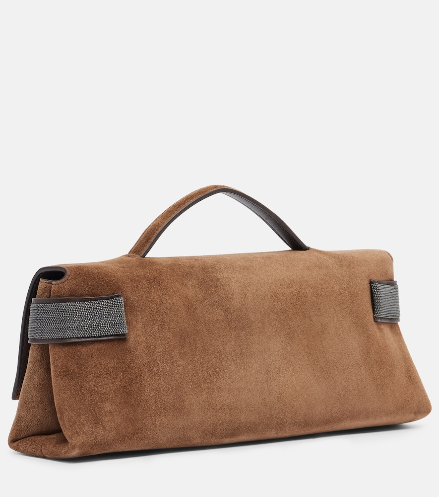 Essence Small Suede Top-Handle Bag