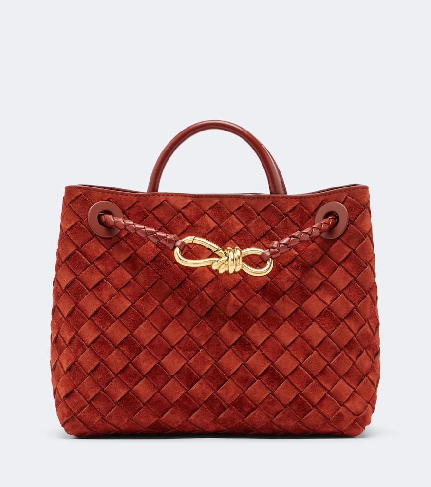 Shopper Andiamo Intrecciato Small in suede