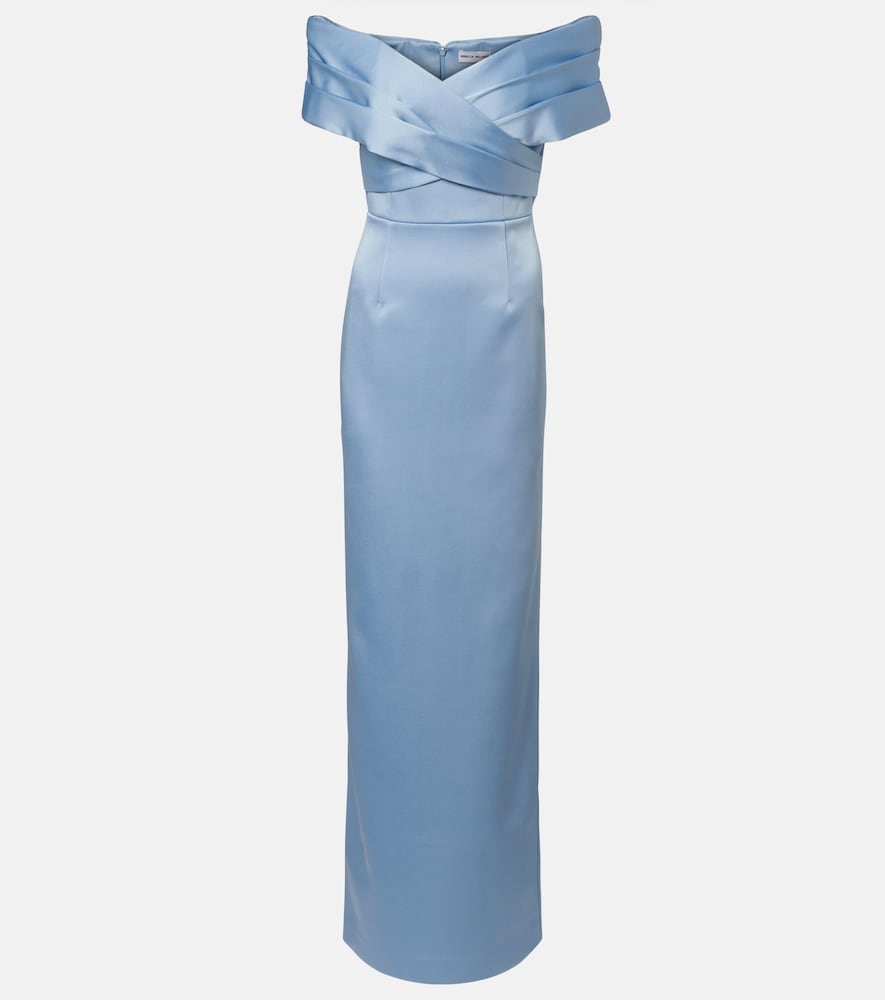 Rebecca Vallance Kai off-shoulder satin gown
