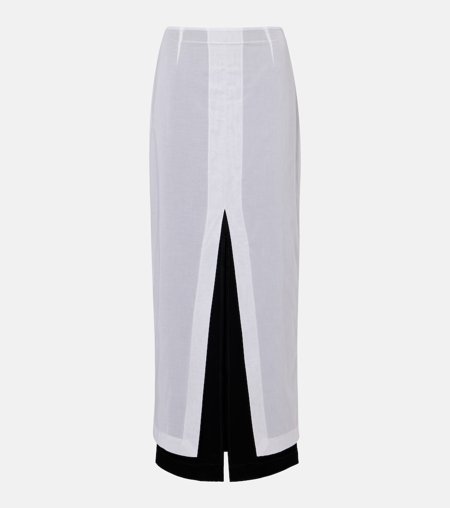 The Row Iphora Layered Cotton Maxi Skirt