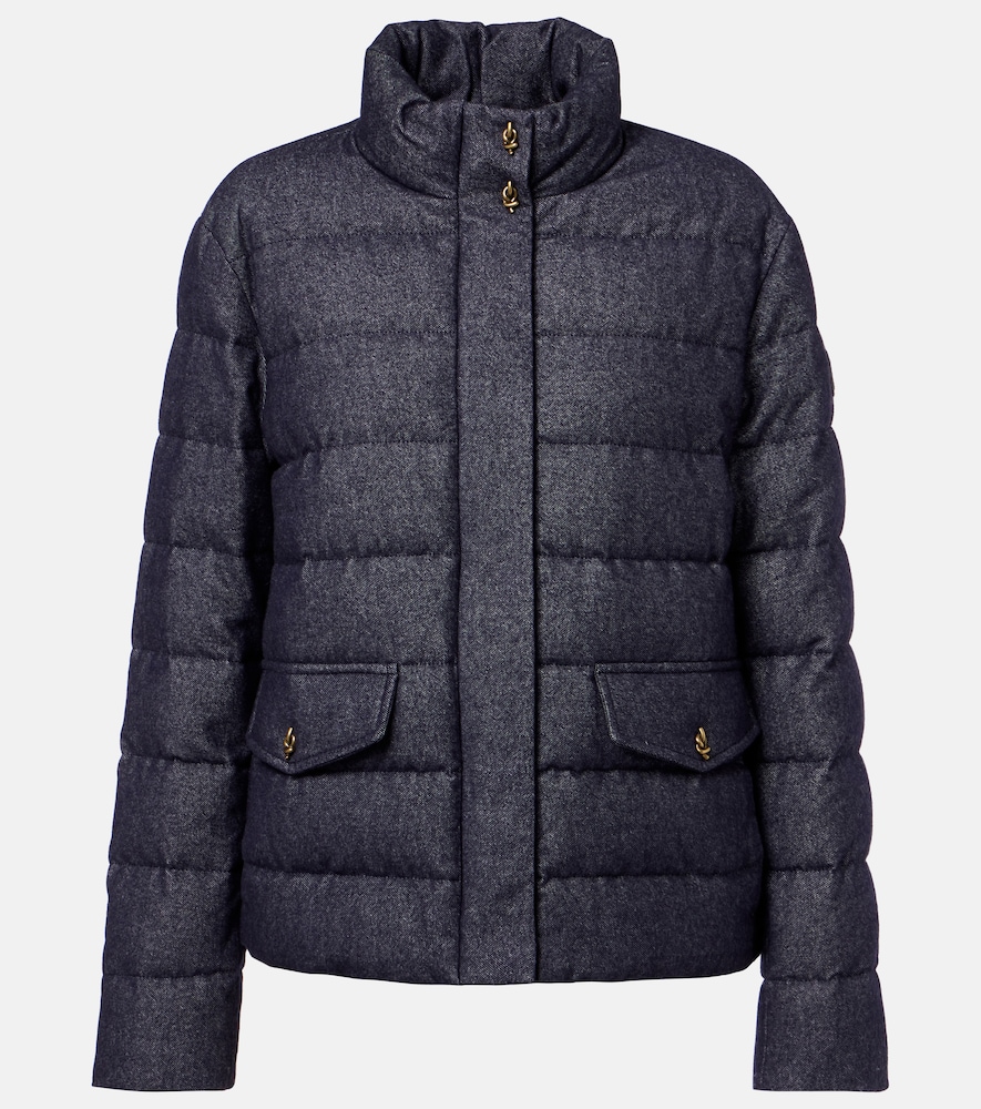 Moncler Bessettez Cotton Down Jacket In Blue