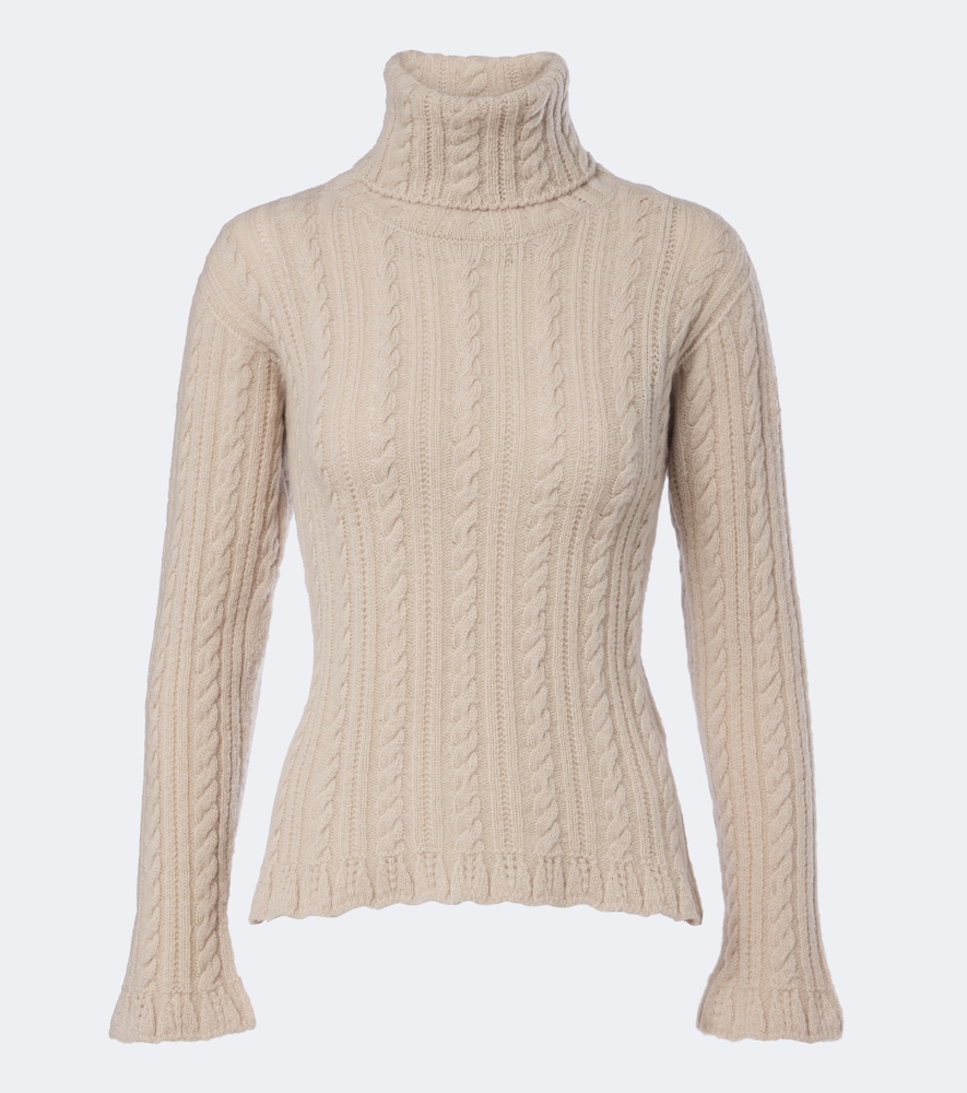 Grenoble Cable-Knit Wool-Blend Turtleneck Sweater