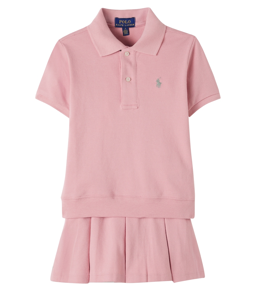 Polo Ralph Lauren Kids Pink Cotton Pique Polo Shirt And Skirt Set Y Size 4 - Mytheresa